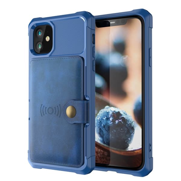 Jalustakotelo iPhone 12 Minille - Sininen