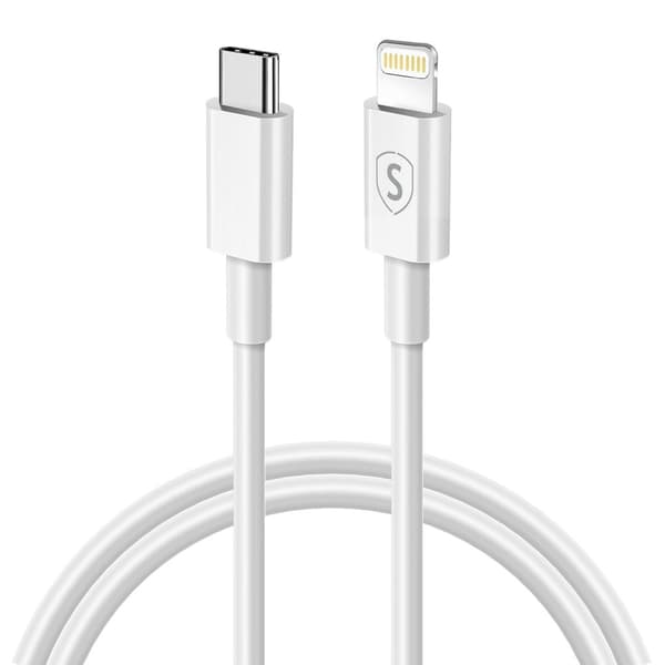 SiGN USB-C til Lightning Kabel 2.4A, 1m - Hvid