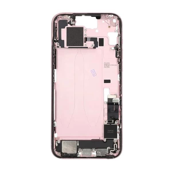 Mittenram med smådelar för iPhone 15 Plus - Rosa OEM