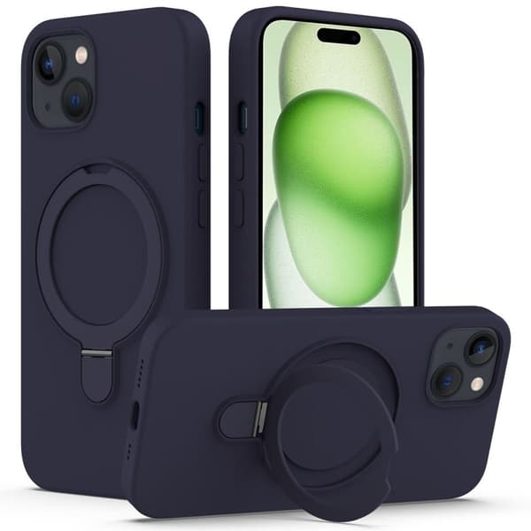 iPhone 15 MagSafe Ring Holder Case – Midnatsblå
