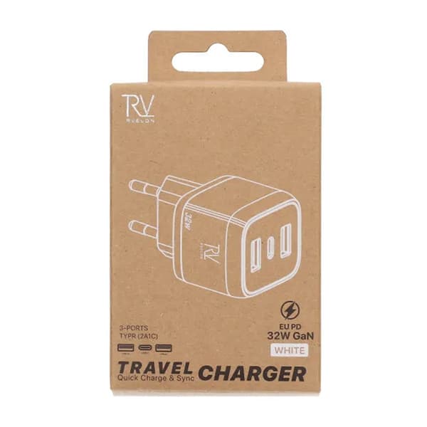 Rvelon 32W 2C1A EU-VIRTA-ADAPTERI VALKOINEN