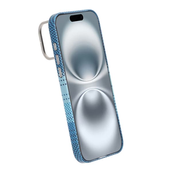 Magsafe-kuori ja -jalusta iPhone 16 Pro Maxille - Raidallinen sininen