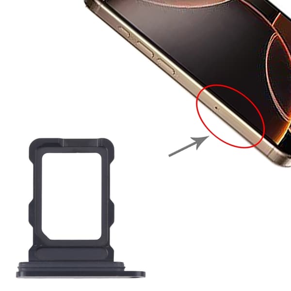 iPhone 16 Pro og 16 Pro Max SIM-kortholder - Sort