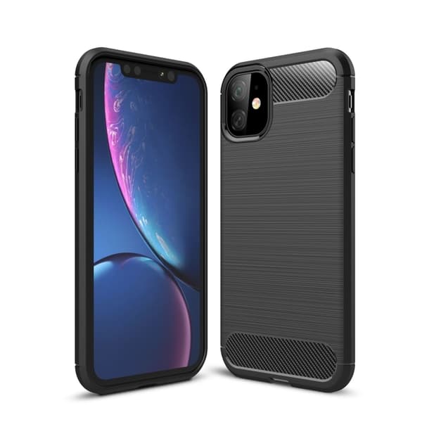 SiGN Carbon Fiber Cover til iPhone 11 - Sort