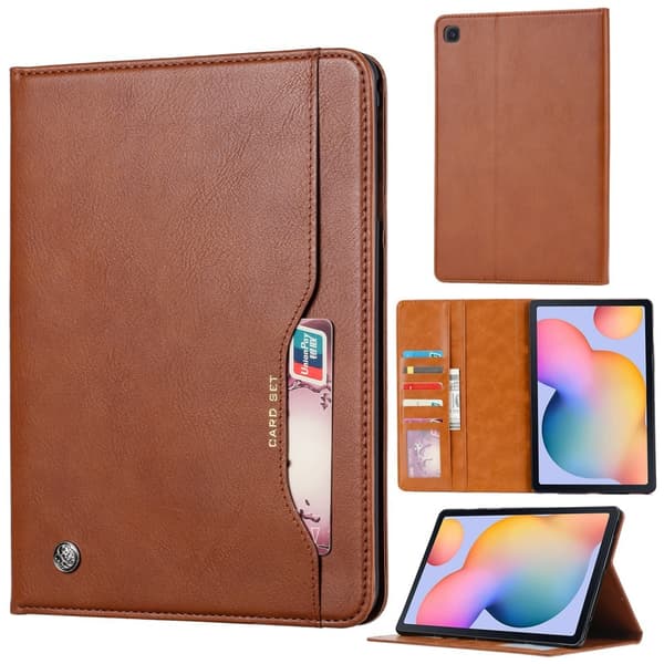 Läderfodral för Galaxy Tab S6 Lite 10.4\" - Brun