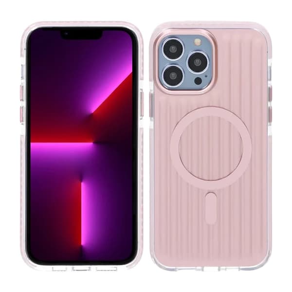 Mønstret TPU-cover til iPhone 13 Pro Max med MagSafe - Pink