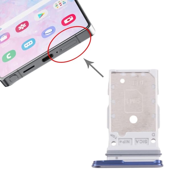 Samsung Galaxy S25 og S25 Plus SIM-kortholder - Isblå