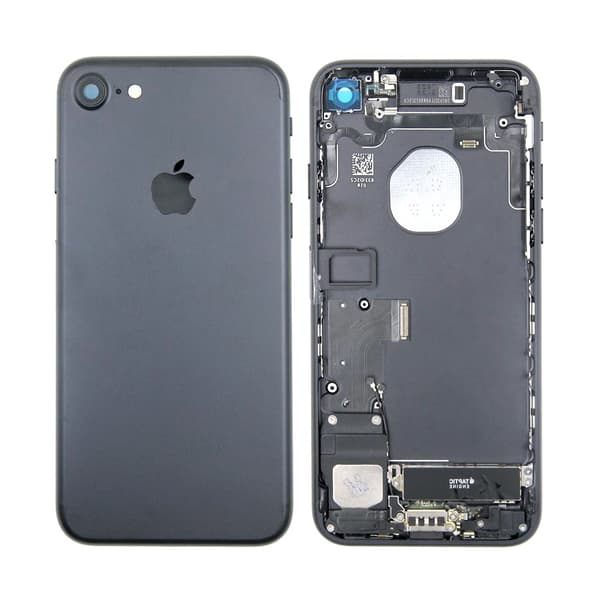 iPhone 7 Baksida med Komplett Ram - Svart