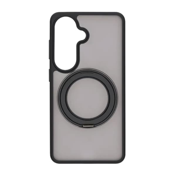 Matte case 360 rotating bracket Mobile Phone Case for Samsung S26 Black