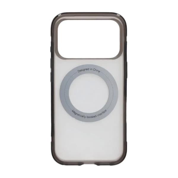 Mat MagSafe-cover med ringstativ til iPhone 17 Pro Max og 18 Pro Max - Sort