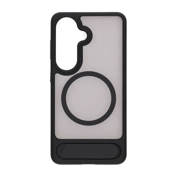 Black Feather Inclined Bracket Magnetic Case - Samsung Galaxy S26 Black