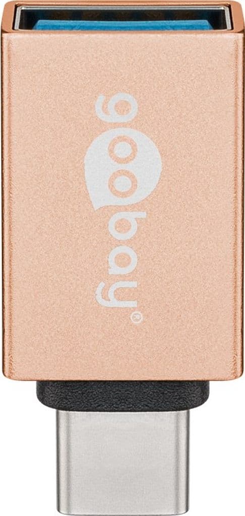 Goobay USB-A OTG - USB-C -sovitin - Kulta