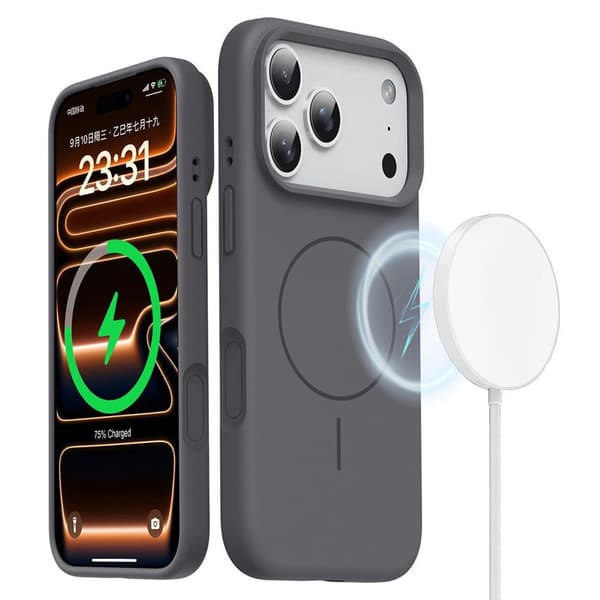 iPhone 18 Pro Max/17 Pro Max MagSafe-skal i silikon - Grå
