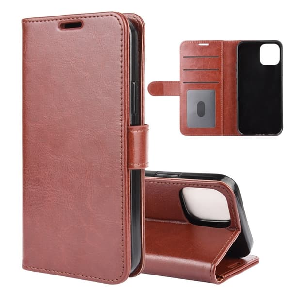 Premium Wallet Cover til iPhone 12/12 Pro - Brun