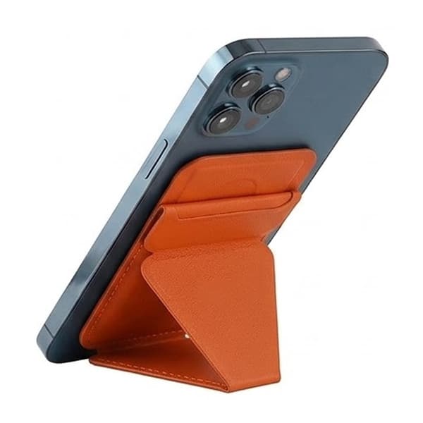 Tynd kortholder med MagSafe og stativ - Orange
