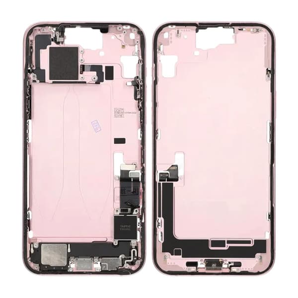 Mellemramme med smådele til iPhone 15 Plus - Pink OEM