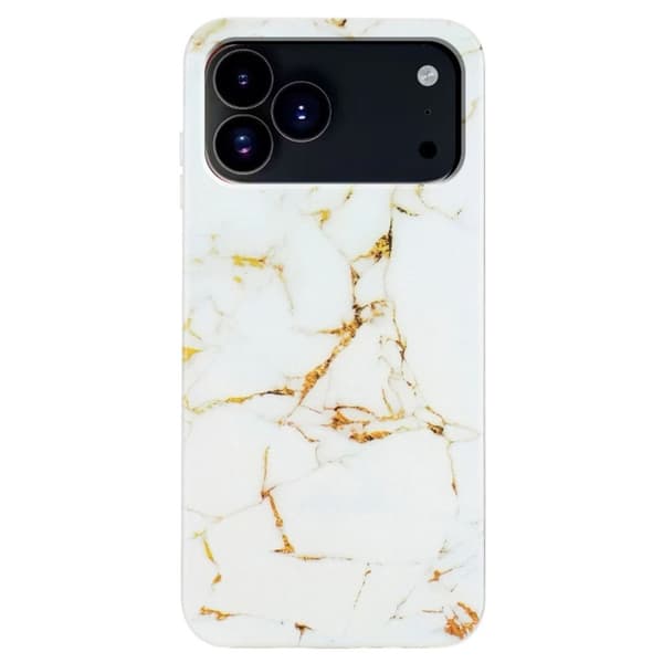 Etui med marmormønsterprint iPhone 18 Pro, iPhone 17 Pro - Hvid