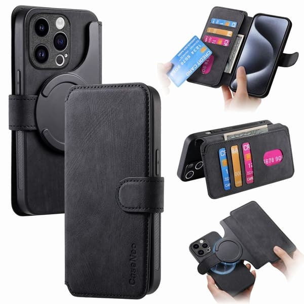 CASENEO iPhone 13 Pro Max Wallet Cover - Sort