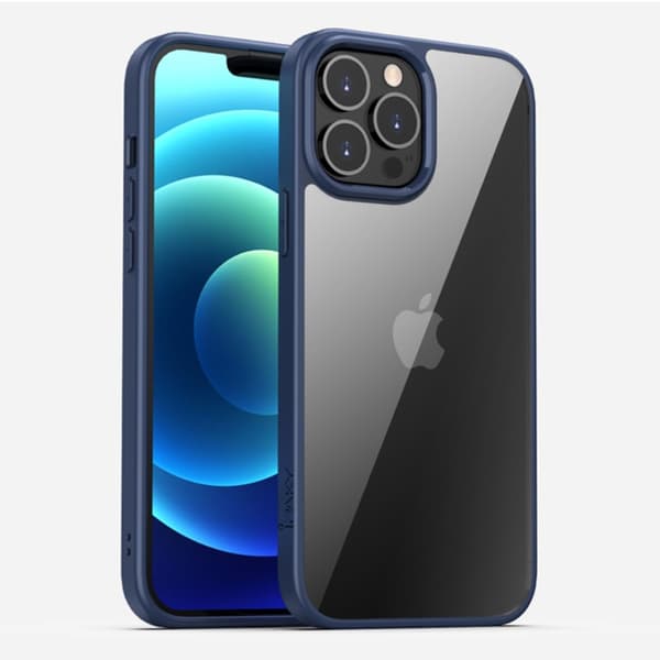 IPAKY Drop-Proof Gennemsigtigt Cover til iPhone 13 - Blå