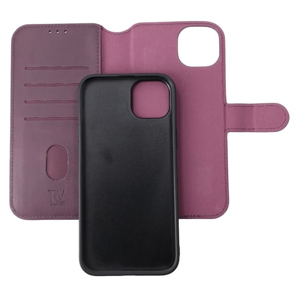 iPhone 15 Plus Plånboksfodral Magnet Rvelon - Lila
