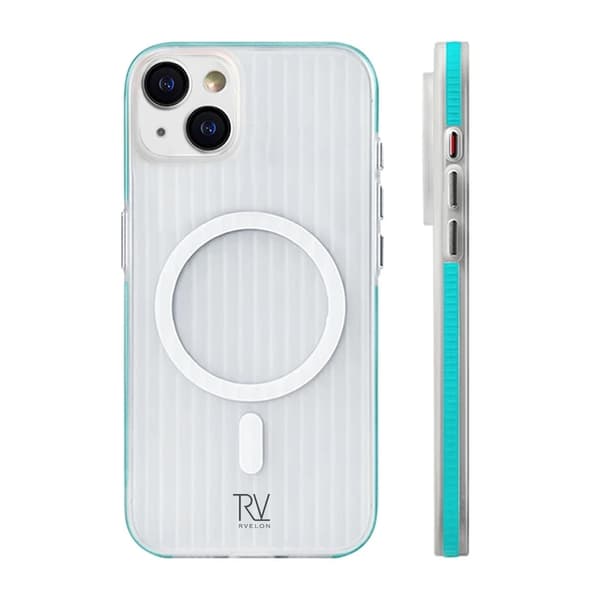 Rvelon Case Corrugated Magsafe iPhone 13 ja 14 - Sininen