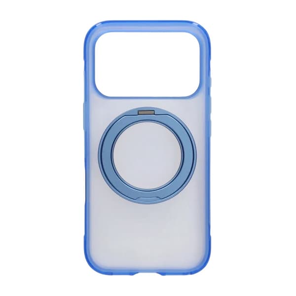 Mat MagSafe-cover med ringstativ til iPhone 17 Pro og 18 Pro - Blå