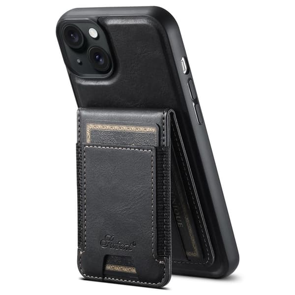 SUTENI H17 iPhone 13 MagSafe Wallet Case – Sort