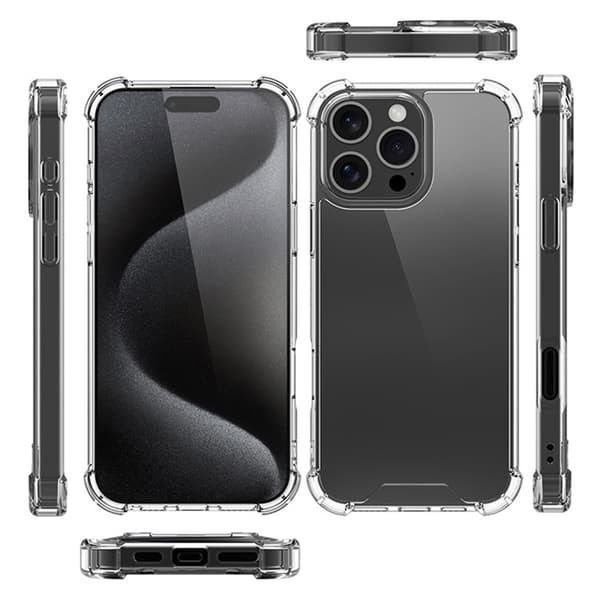 iPhone 16 Pro Stødsikkert Cover - Transparent