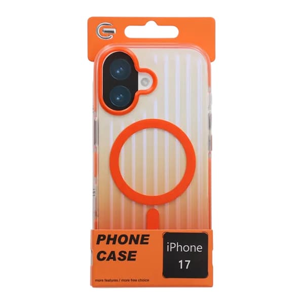 Mobilskal Korrugerad MagSafe för iPhone 17 - Orange