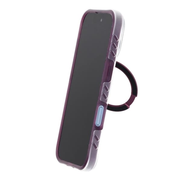 Mat Mobilcover med ringstativ til iPhone 17 - Lilla