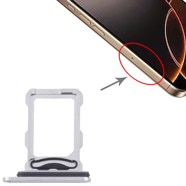 iPhone 16 Pro ja 16 Pro Max SIM-korttipidike - Valkoinen