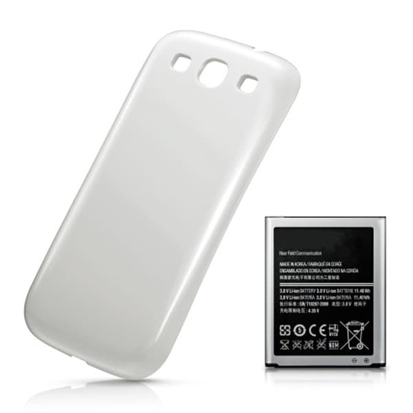 Samsung Galaxy S3 Batteri med Baksida - Vit
