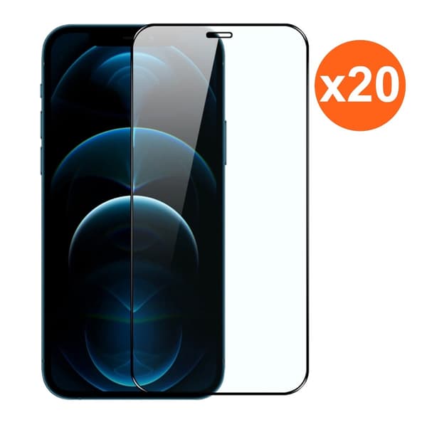 Screen Protector iPhone 12/12 Pro - 2.5D High Aluminum Tempered Glass RV no frame 20 pcs bulk