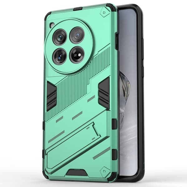 OnePlus 12 5G etui med stativ - Grøn