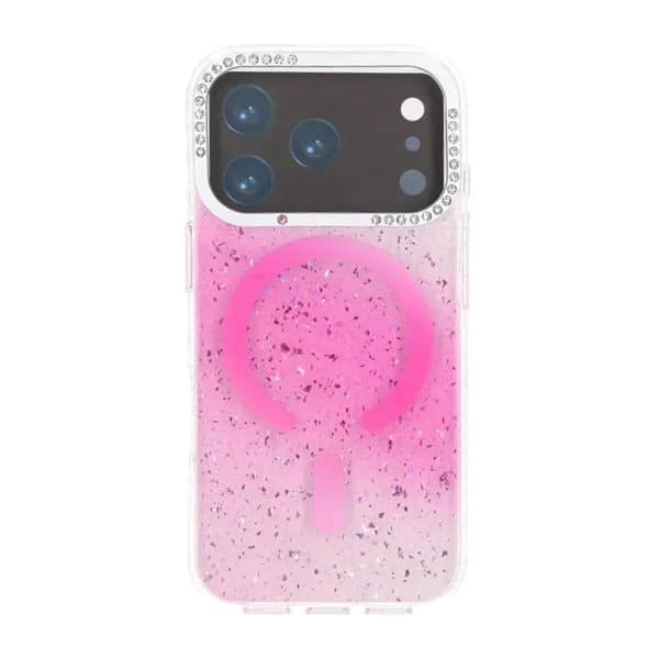 Glitter Diamond Magnetic Case - iPhone 17 Pro Pink