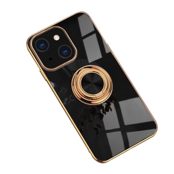 iPhone 13 Cover med ringholder / Støttefod - Sort