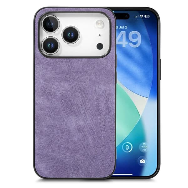 Fodral i PU-läder iPhone 18 Pro, iPhone 17 Pro - Lila