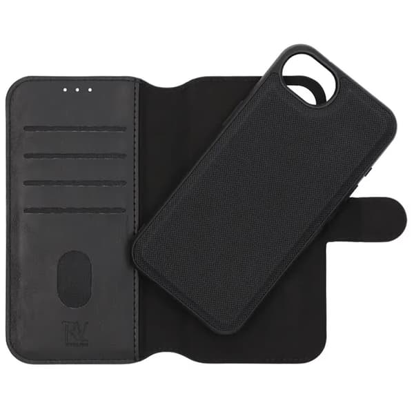 Rvelon Pungcover Magnet til iPhone 16e - Sort