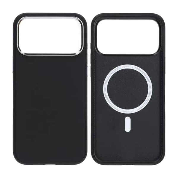 Mobilcover til iPhone 17 Pro Max - Kamerabeskyttelse Sort PU Læder