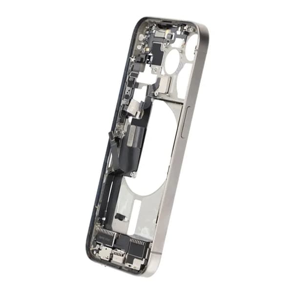 Mellemramme med smådele til iPhone 15 Pro - Naturlig Titanium OEM