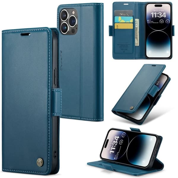 CASEME iPhone 15 Pro Max Cover med Kortpladser - Blå