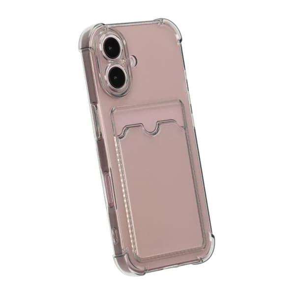 Stødsikkert etui med kortholder iPhone 16 Plus Sort