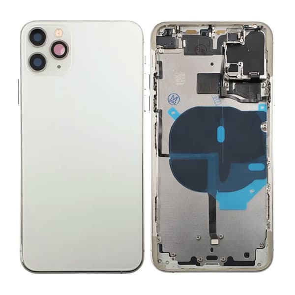 iPhone 11 Pro Max Bagside Komplet OEM Sølv Med Små Dele