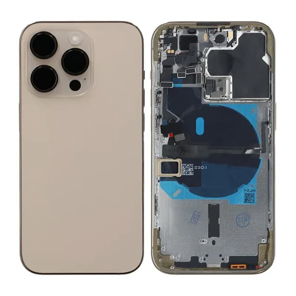 iPhone 14 Pro Bagcover Komplet OEM Guld Med Smådele