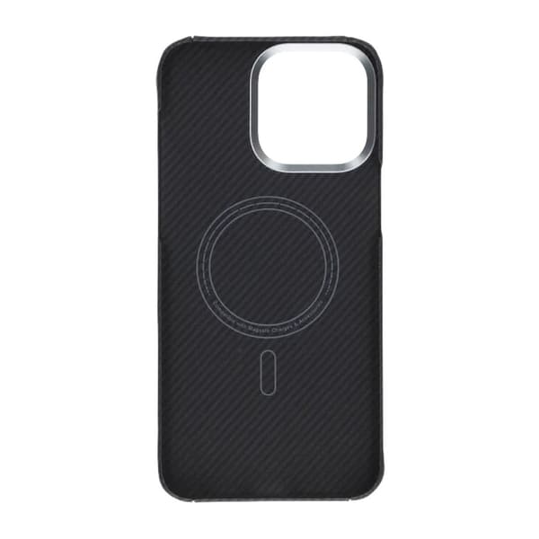 Kevlar Magsafe cover til iPhone 15 Pro Max - Sort med striber