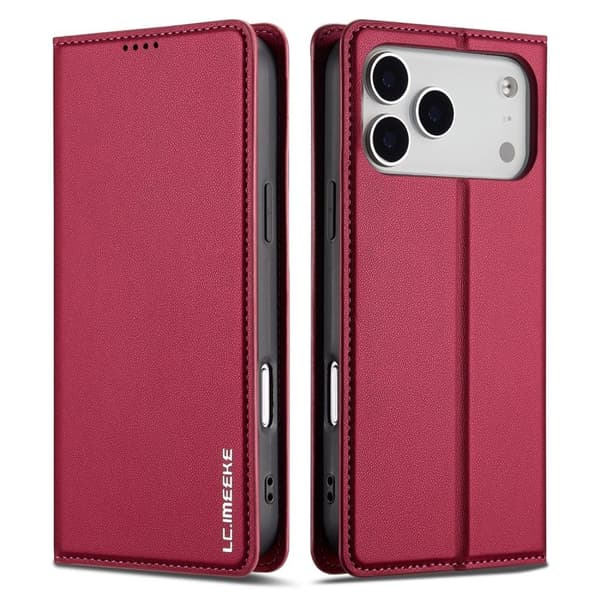 LC.IMEEKE iPhone 18 Pro/17 Pro Plånboksfodral - Rosa