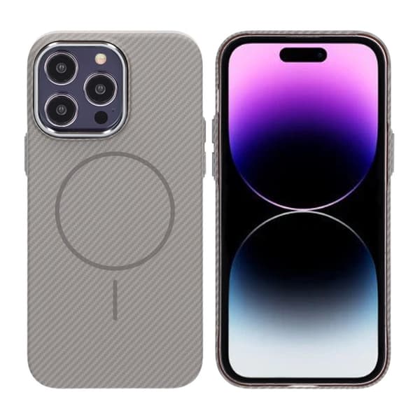 iPhone 14 Pro Carbon Cover - Grå