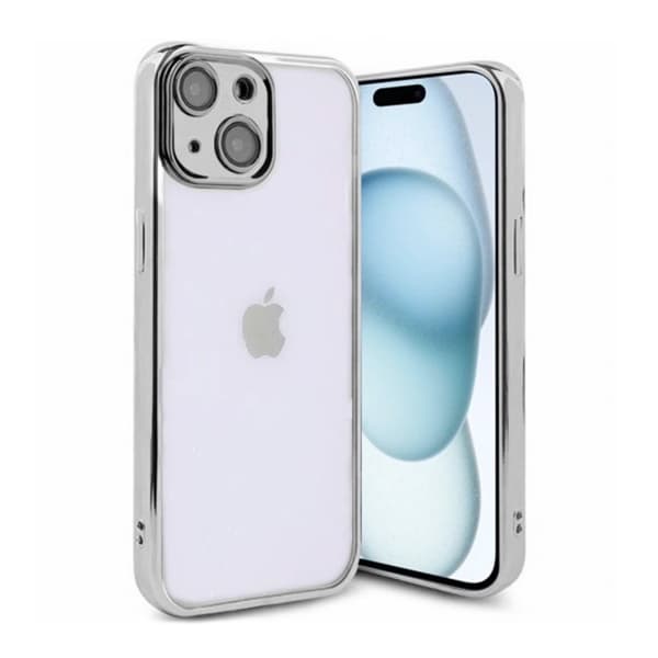 Ylellinen puhelinkotelo iPhone 15 - Hopea