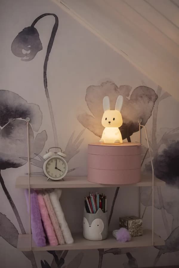Natlampe LED Funktionel Kanin - Timer, Multifarve