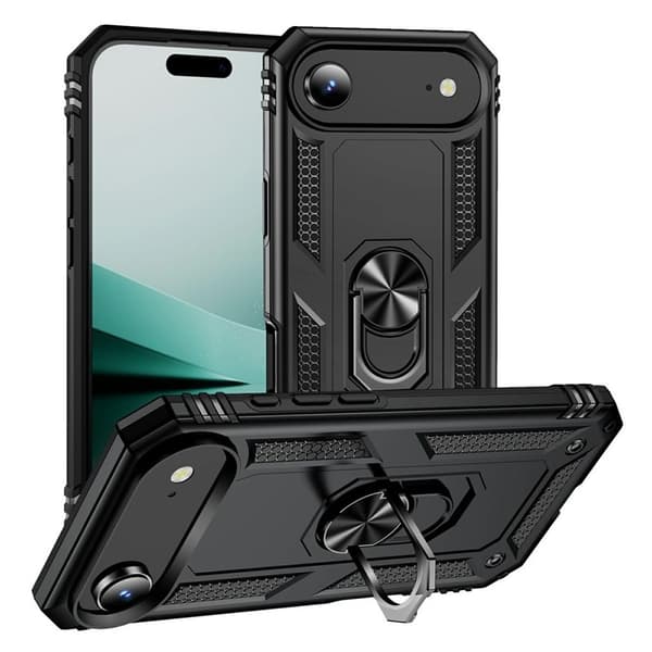 iPhone Air Cover med Ringholder - Sort